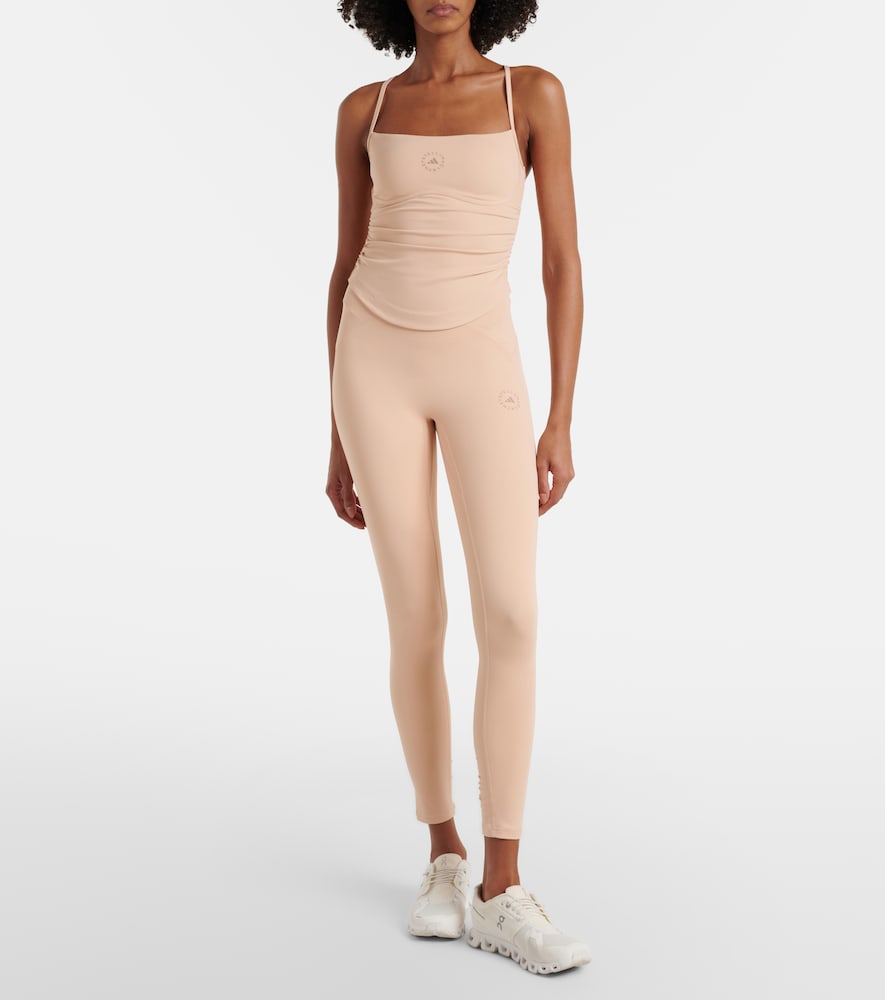 Adidas by Stella McCartney Logo ruched tank top