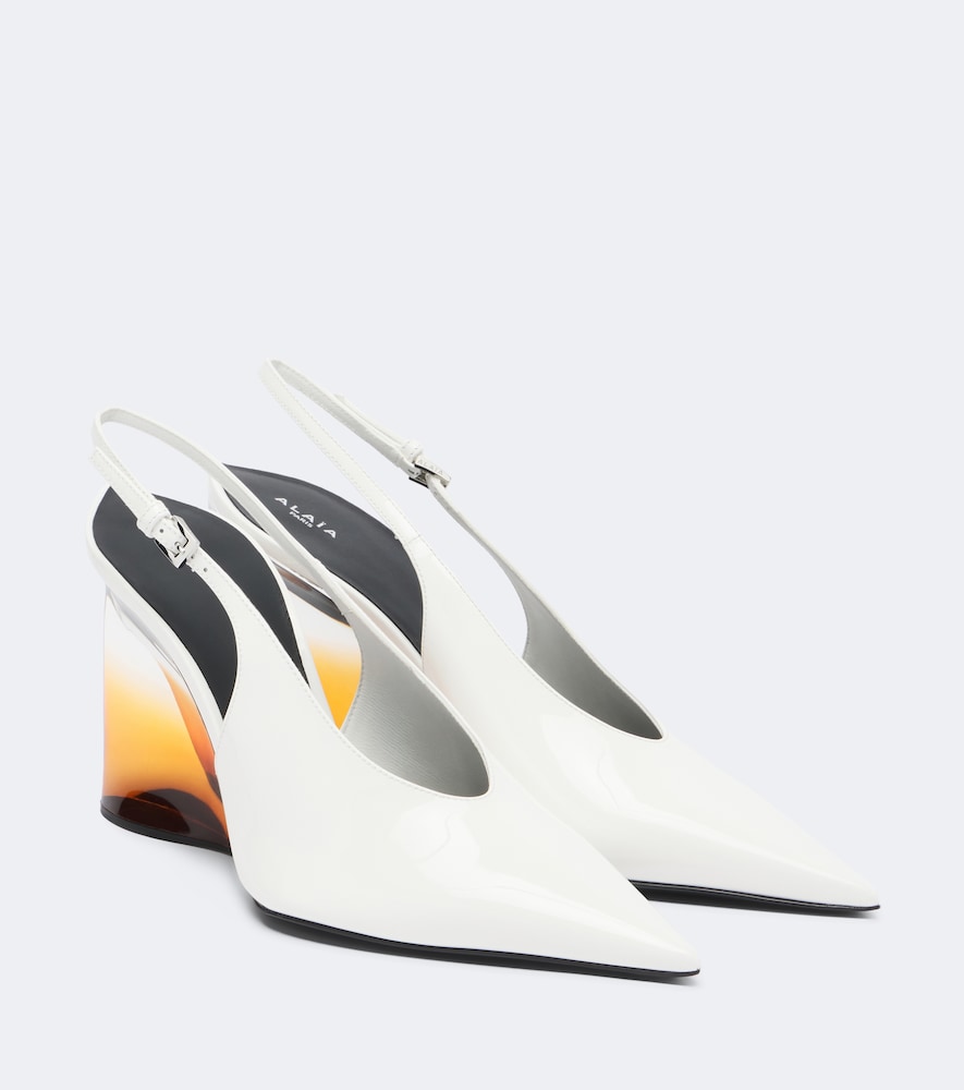 Alaïa Invisible Blanc Optique Leather White Pumps