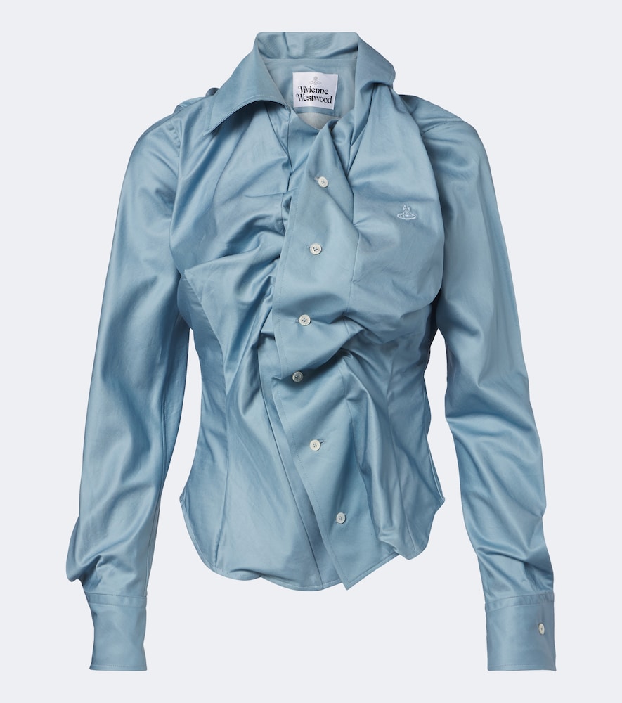 Vivienne Westwood Donna Camicia In Popeline Di Cotone Blu It Taglia 38- Mytheresa