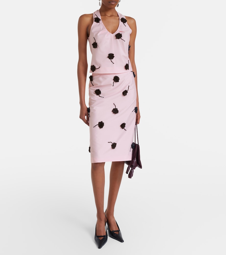  Shushu/tong Shushu/tong Floral-appliquã© Top 