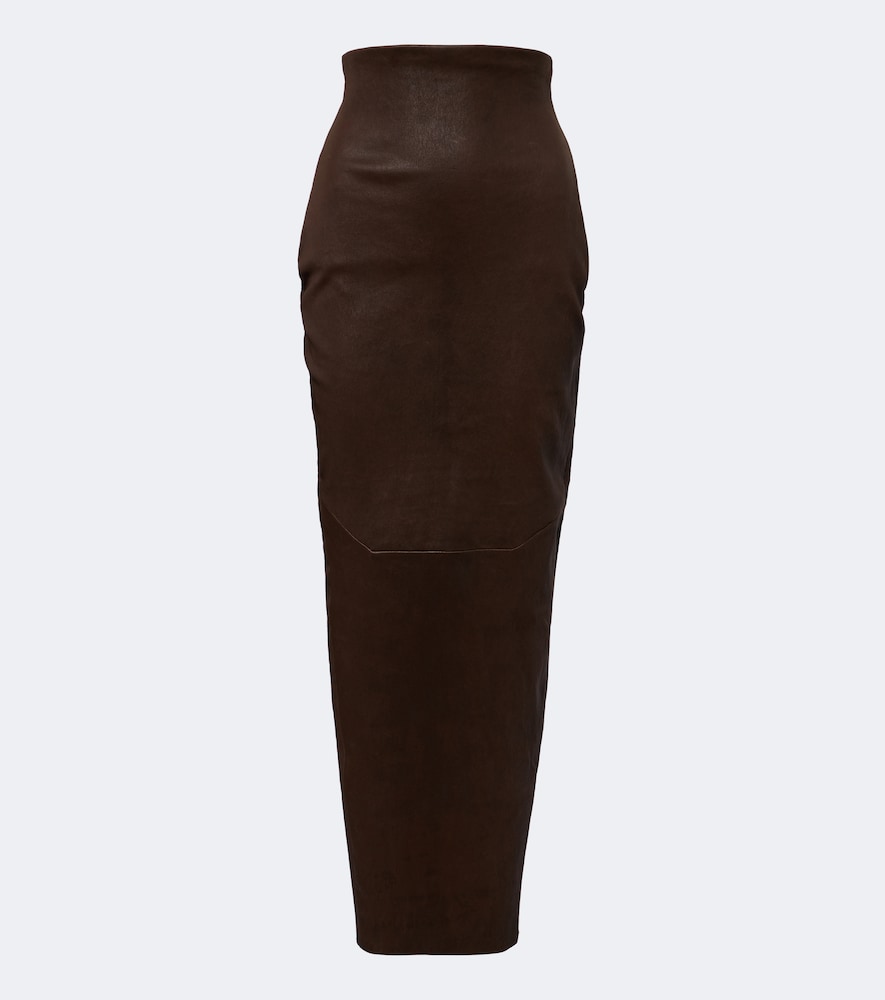 Dirt Pillar Leather And Cotton Midi