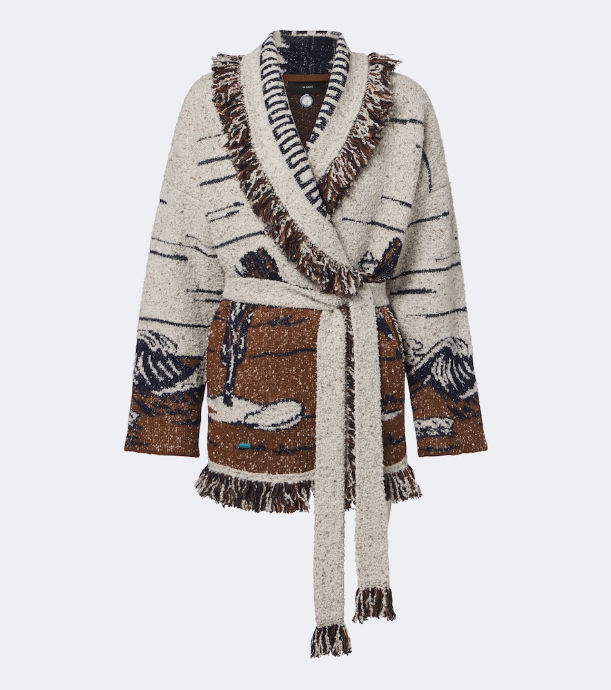 Alanui Cardigan Riding The Waves en coton et laine 1990 €
