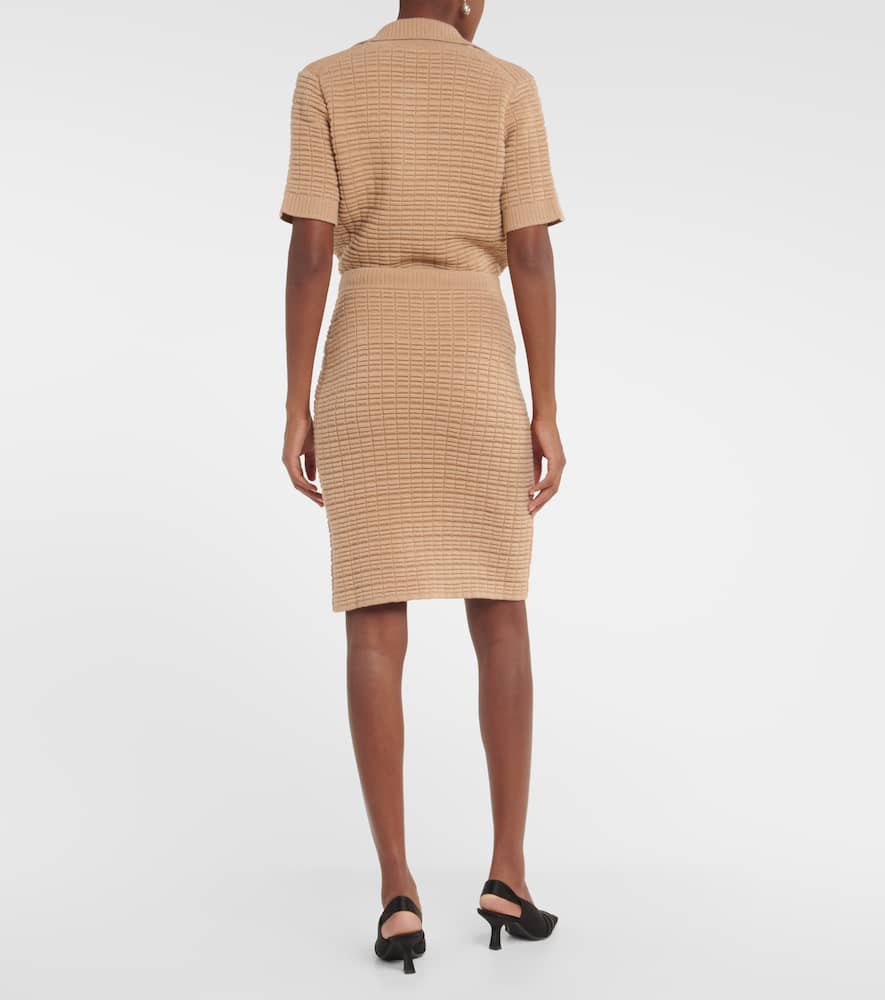 Khaite Nailah Cashmere Mini Skirt In Camel