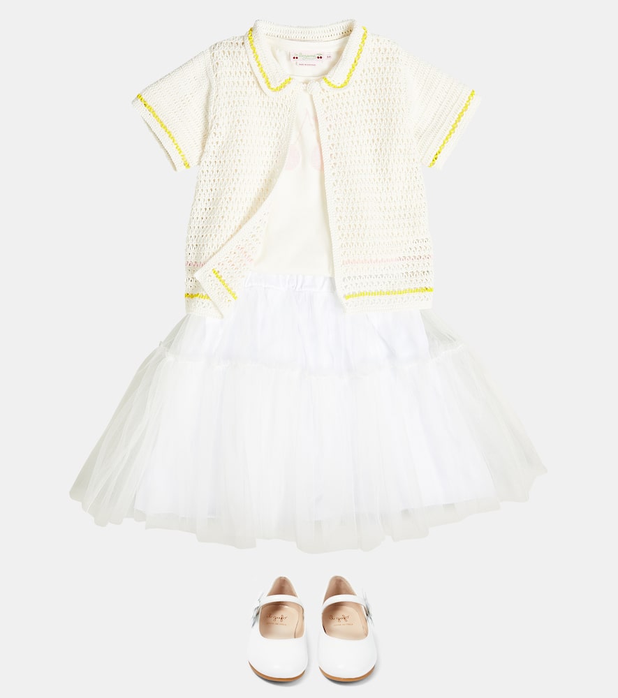 Il Gufo Tulle Skirt In Milk/milk