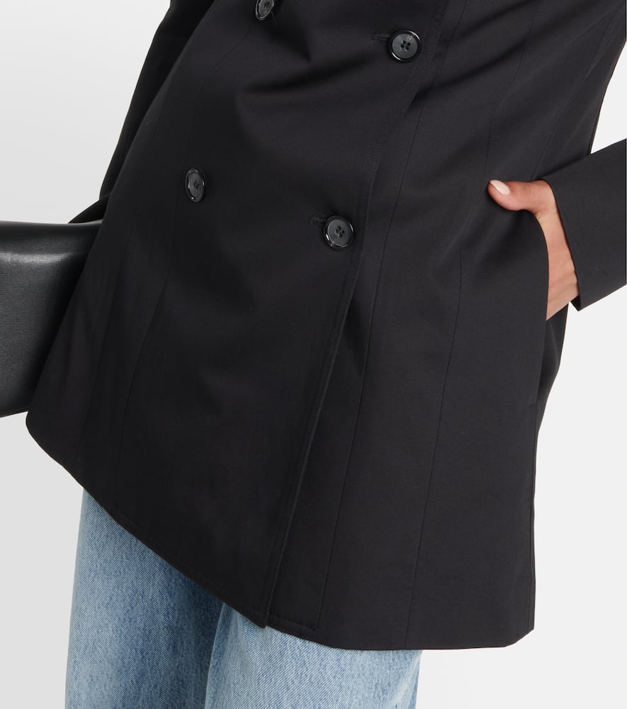 Totême Black Double-breasted Jacket In Black