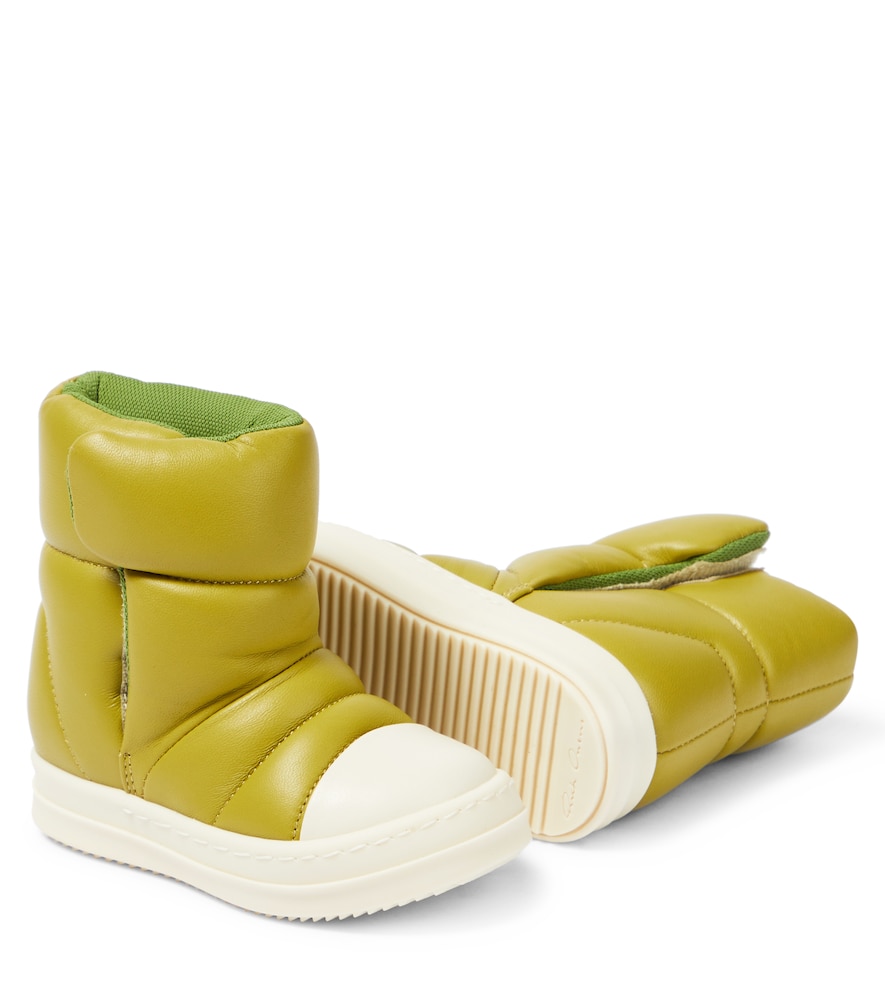  Rick Owens Kids Rick Owens Kids Puffer Leather Boots 