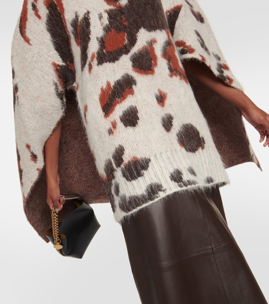 Stella Mccartney Stella Mc Cartney Appaloosa Jacquard Cape Sweater In Multicoloured