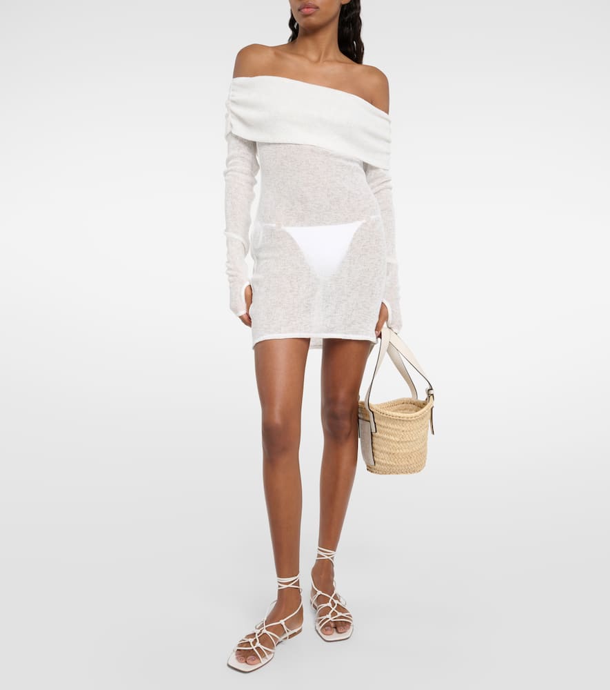 Shop Bananhot Lena Off-shoulder Minidress In White