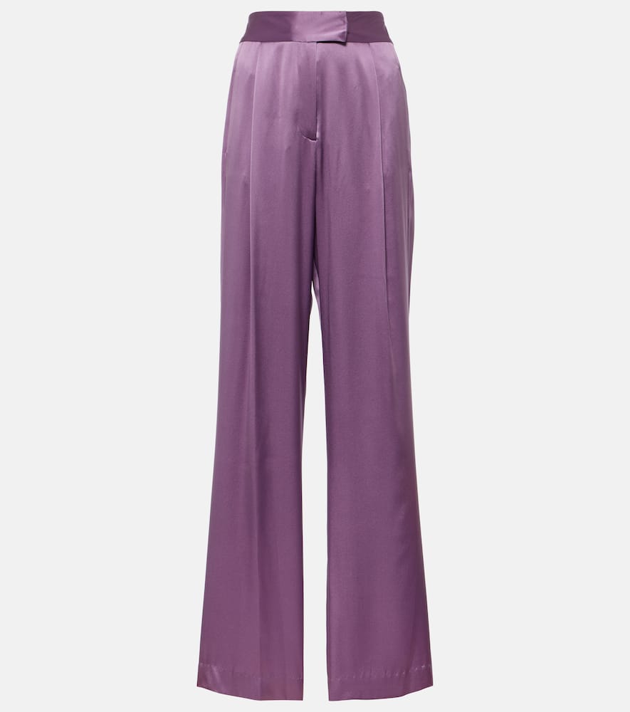 The Sei High-rise silk satin wide-leg pants
