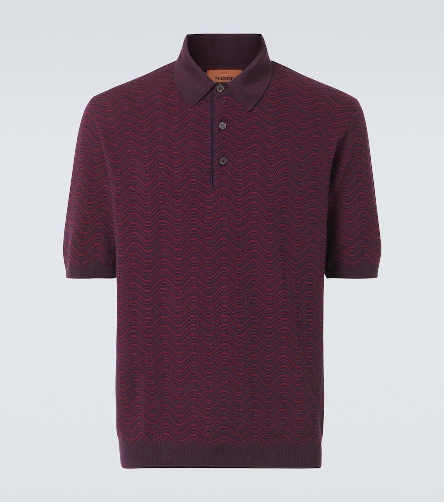 Missoni Zigzag wool-blend polo shirt
