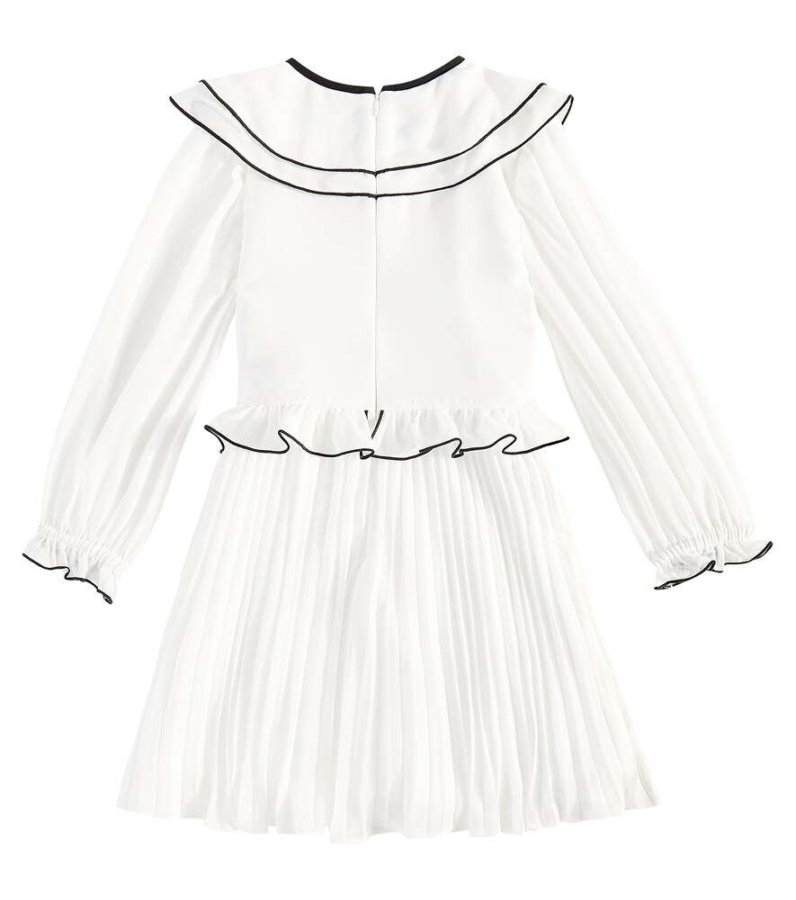  Self-portrait Kids Self-portrait Kids Ruffled Pleated Chiffon Dress 