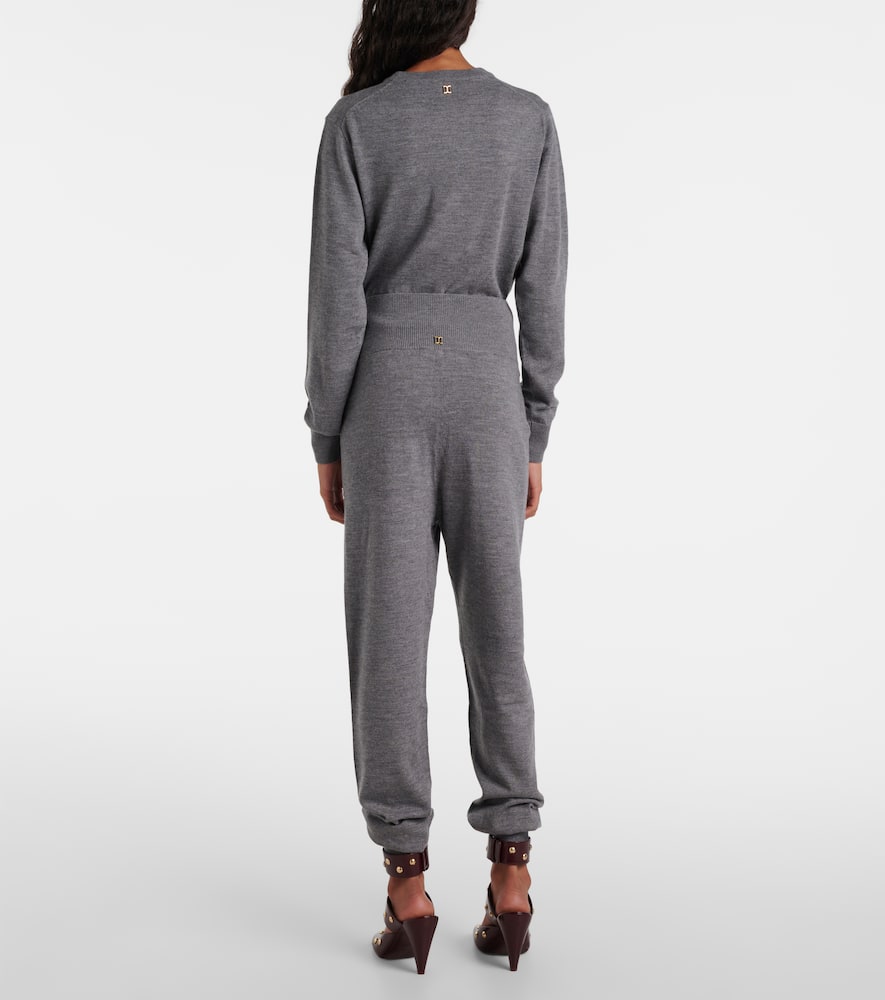 Chloé Wool Sweatpants In Grey