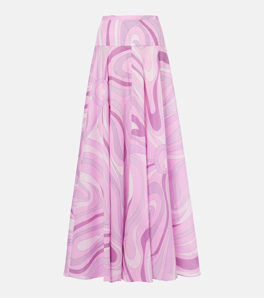 PUCCI MARMO COTTON MUSLIN MAXI SKIRT