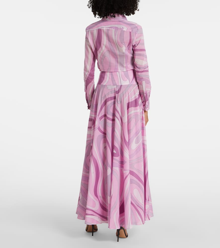 PUCCI MARMO COTTON MUSLIN MAXI SKIRT