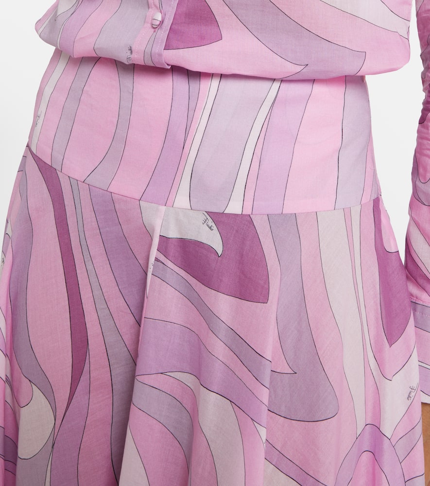 PUCCI MARMO COTTON MUSLIN MAXI SKIRT