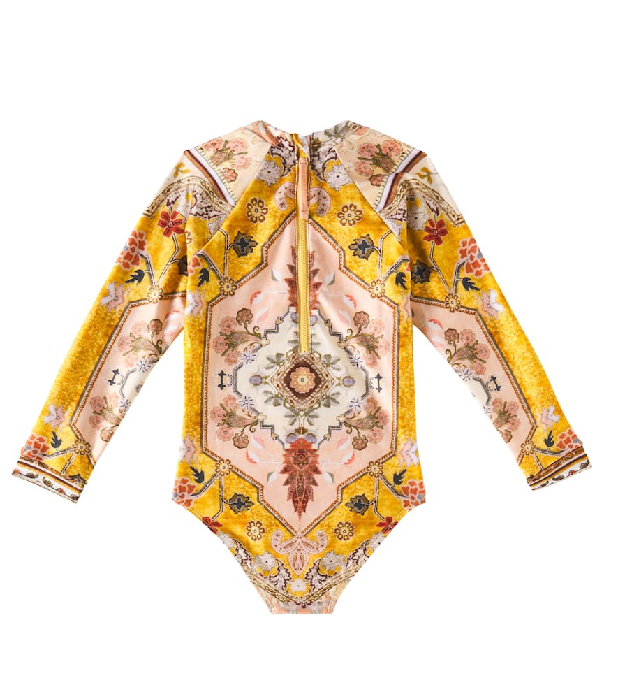 Zimmermann Girl's Wylie Floral-print Rashguard In Multicoloured