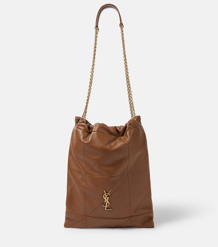Saint Laurent Jamie Pochon Leather Tote Bag In Brown