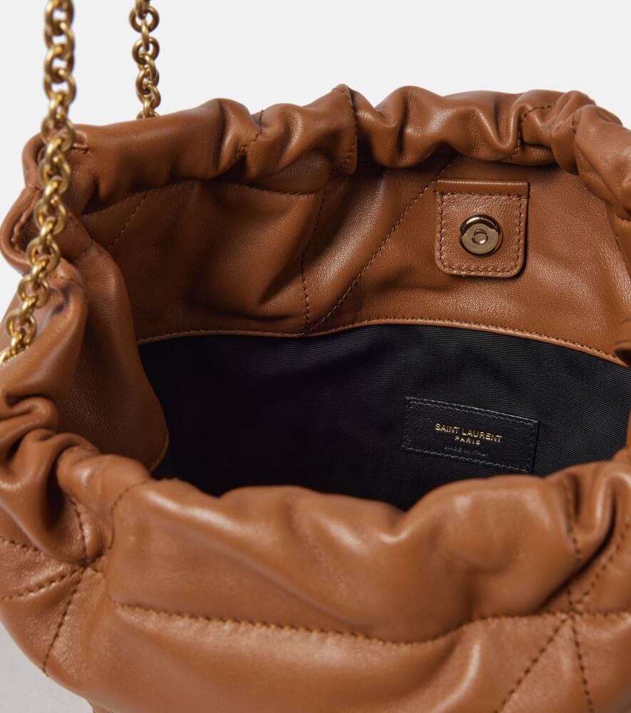Saint Laurent Jamie Pochon Leather Tote Bag In Brown