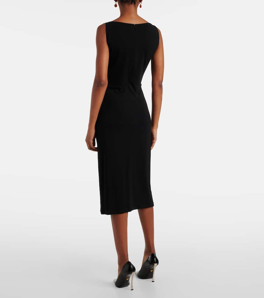 Versace Medusa-strap Corset-style Dress In Black