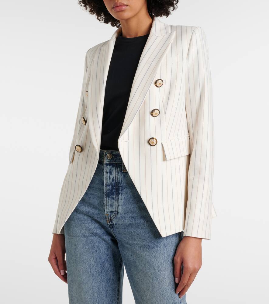 Veronica Beard Miller Double-breasted Blazer In White