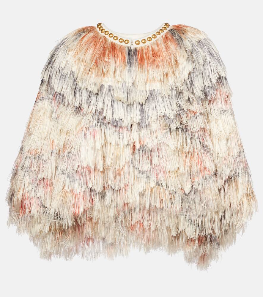 Isabel Marant Noela embellished fringed jacket