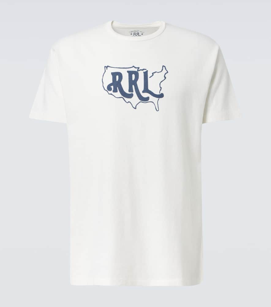 Printed cotton and hemp T-shirt