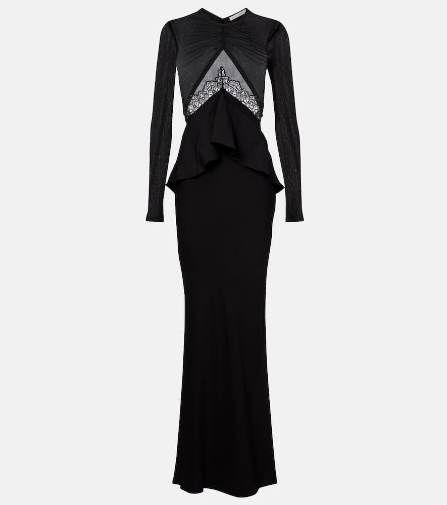 Endrey Disconnect lace-trimmed gown