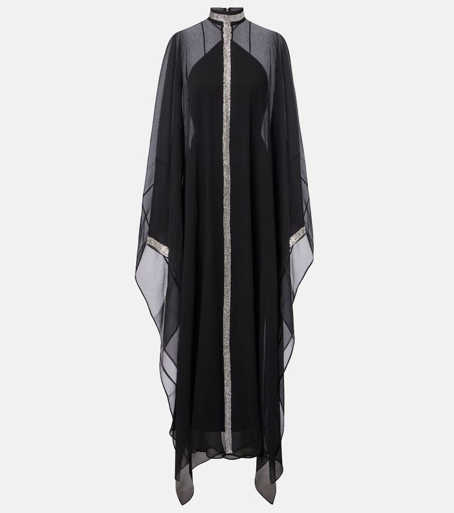 Taller Marmo Parthenon Swarovski-embellished Kaftan In Black