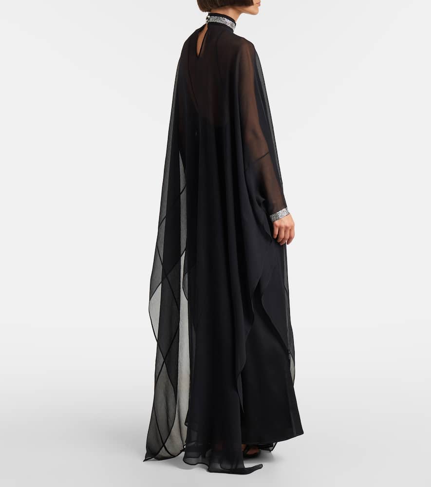 Taller Marmo Parthenon Swarovski-embellished Kaftan In Black