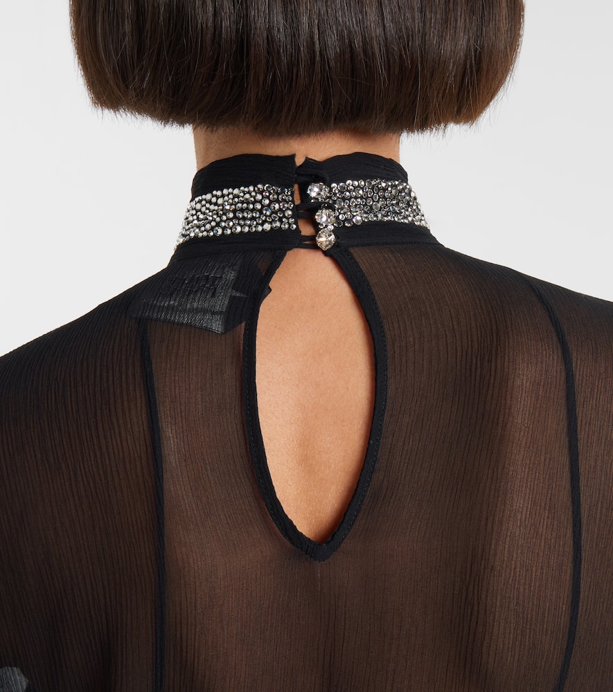 Taller Marmo Parthenon Swarovski-embellished Kaftan In Black