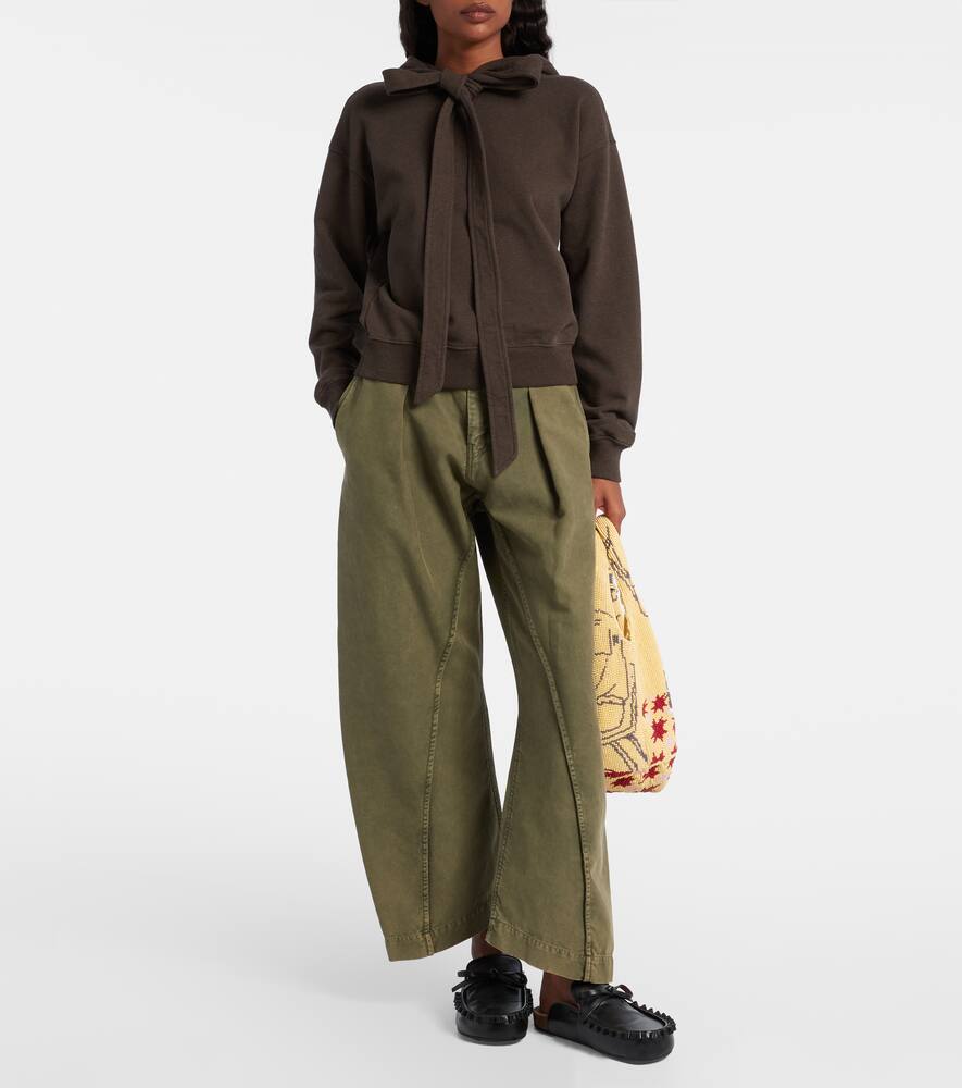 Jw Anderson Cotton Jersey Hoodie In Brown