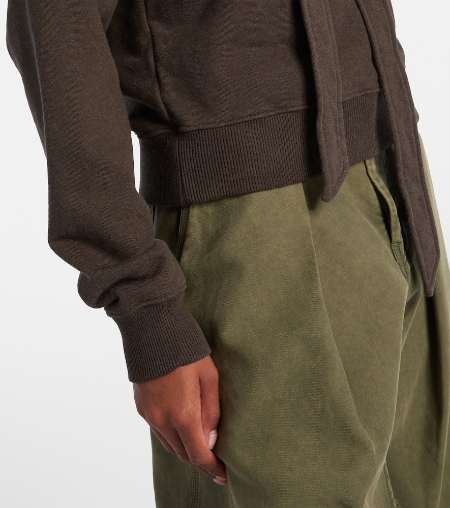 Jw Anderson Cotton Jersey Hoodie In Brown