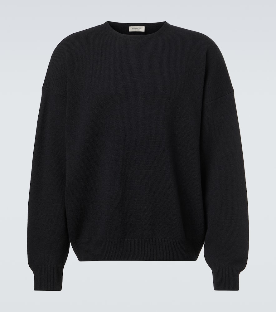 Fear Of God Merino Wool Crewneck Sweater In Black