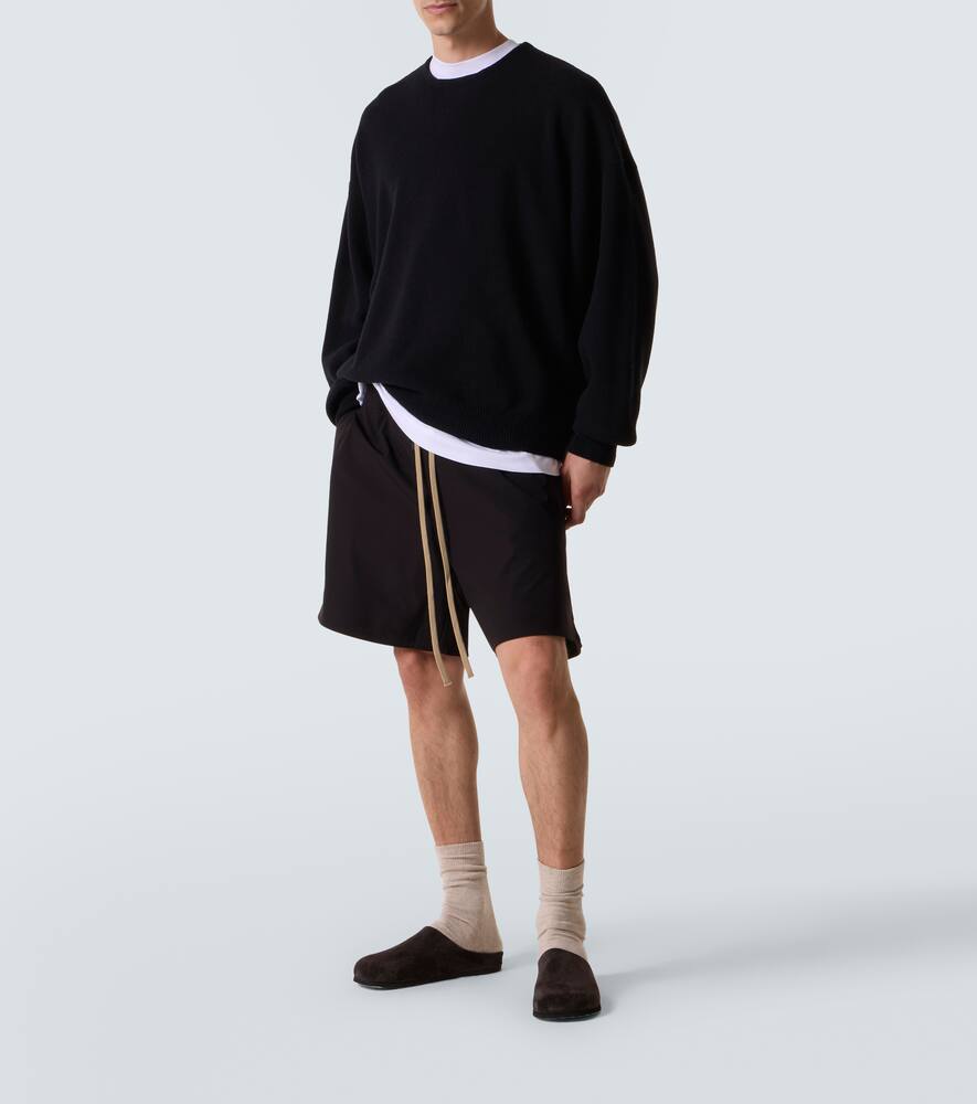 Fear Of God Merino Wool Crewneck Sweater In Black