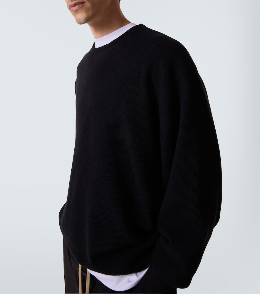 Fear Of God Merino Wool Crewneck Sweater In Black
