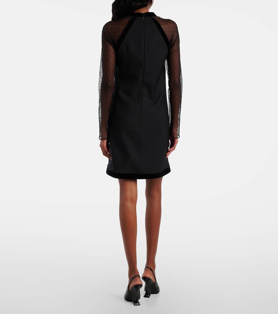 Nina Ricci Virgin Wool Gabardine Minidress In Black
