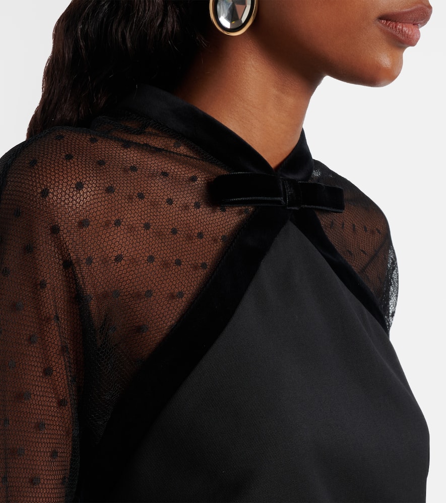 Nina Ricci Virgin Wool Gabardine Minidress In Black