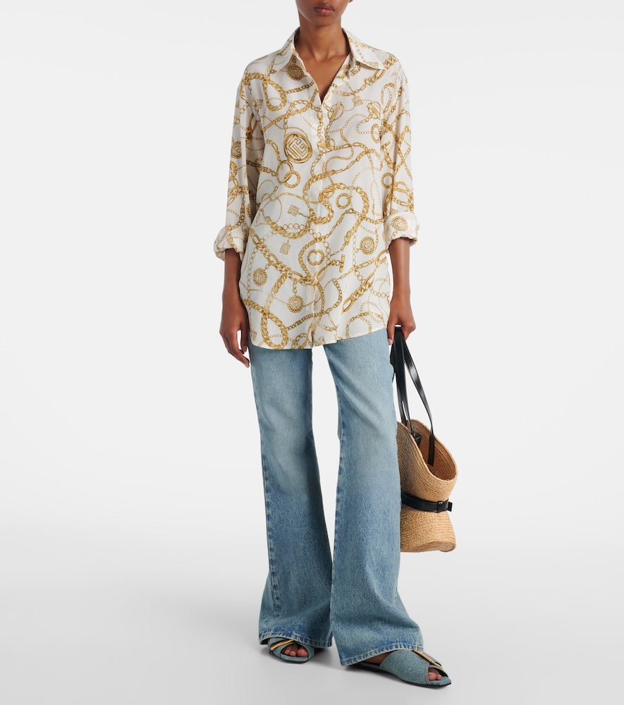  Balmain Balmain Chaines Silk Shirt 