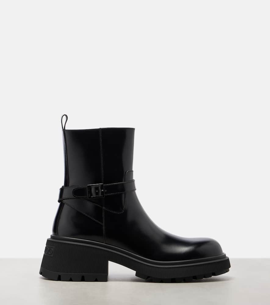 Jimmy Choo Soft Box Calf Conny Flat Boots Women In Black