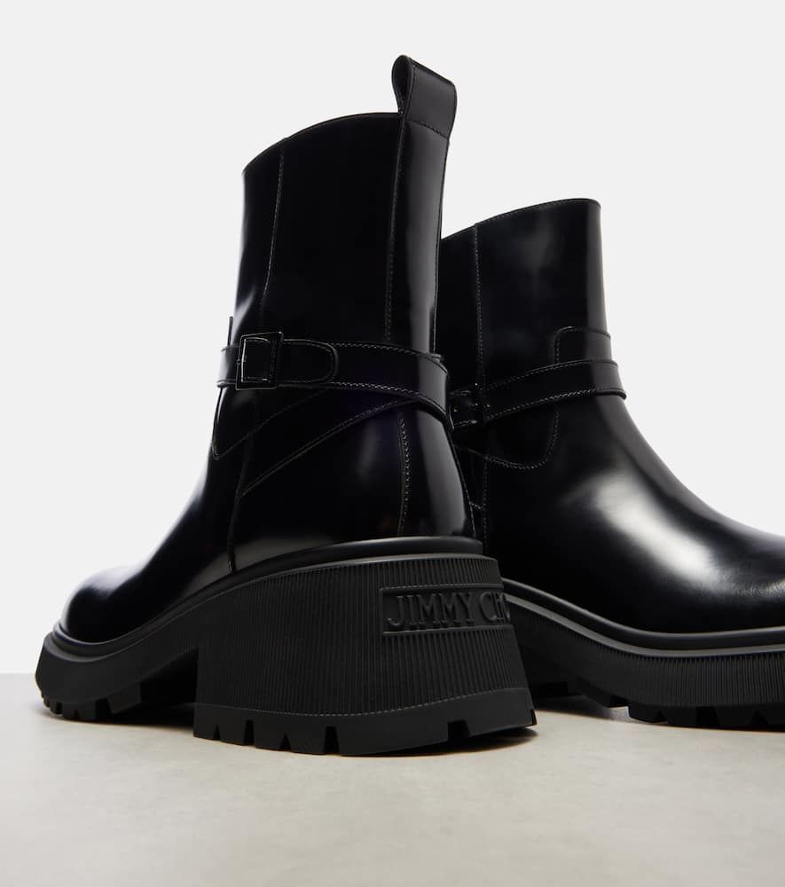Jimmy Choo Soft Box Calf Conny Flat Boots Women In Black