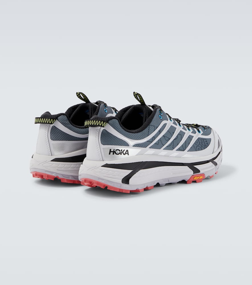 Hoka Mesh Sneakers With Heat-bonded Overlays In Gray