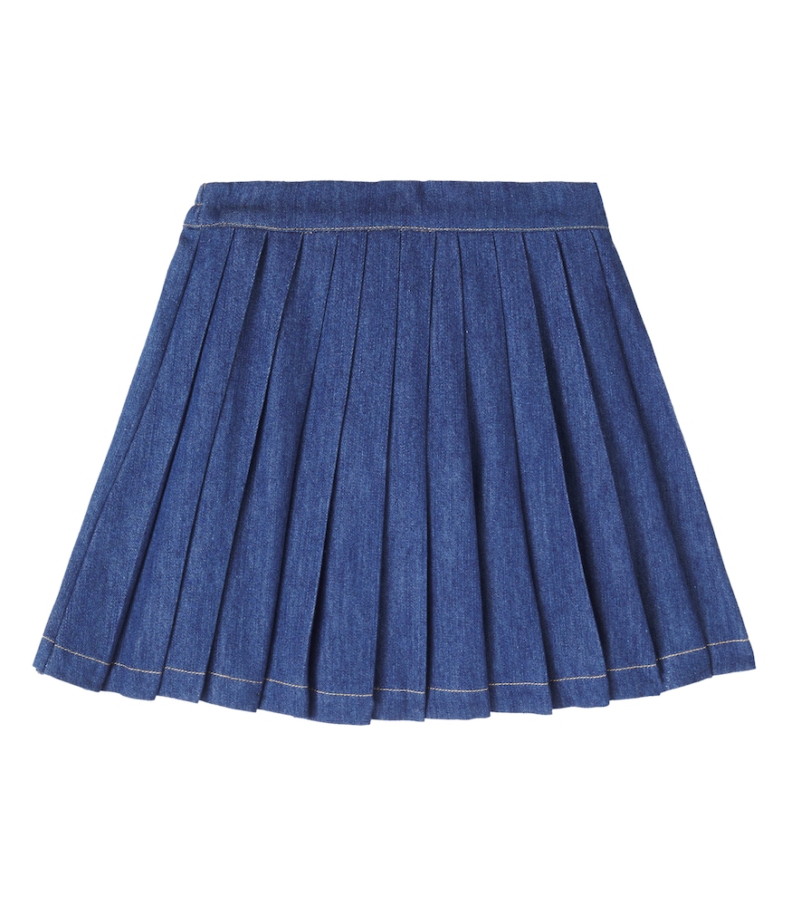 C’era Una Volta Benedetta pleated denim skirt C’era Una Volta Benedetta pleated denim skirt