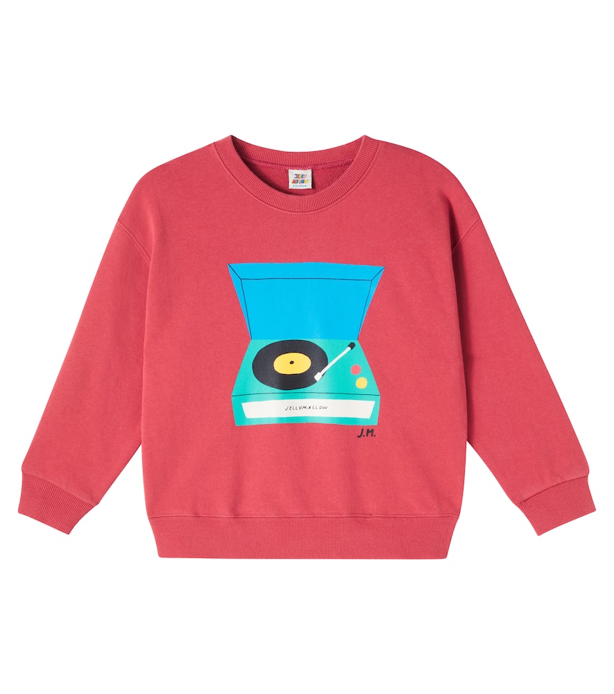 Jellymallow Turntable Cotton Jersey Sweatshirt In Red