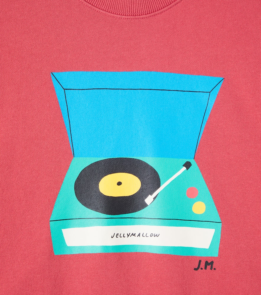 Jellymallow Turntable Cotton Jersey Sweatshirt In Red