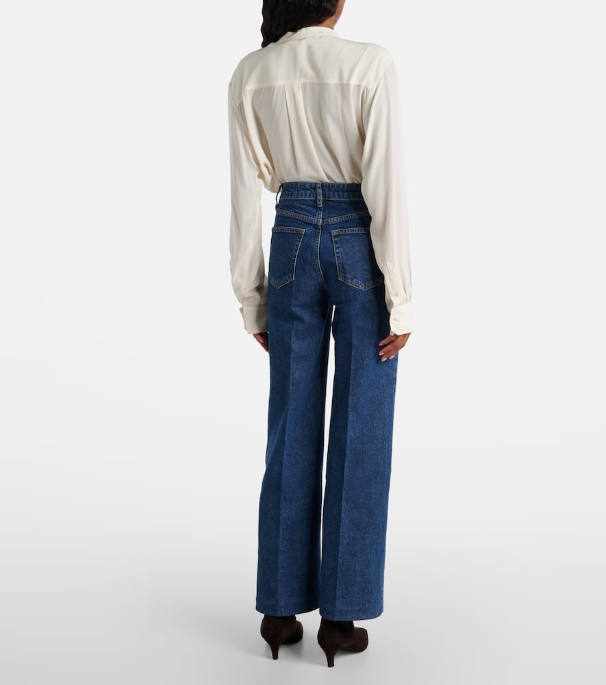 Frame The Refined High Rise Jeans In Saturn In Blue