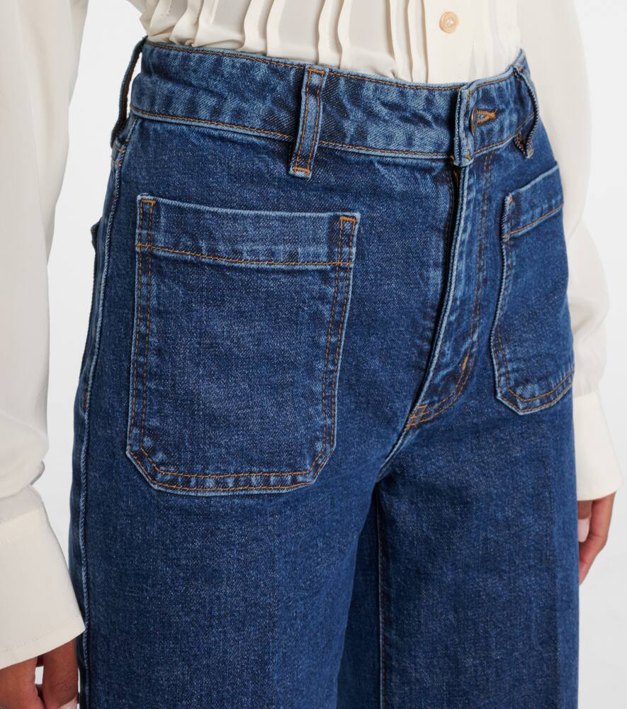 Frame The Refined High Rise Jeans In Saturn In Blue
