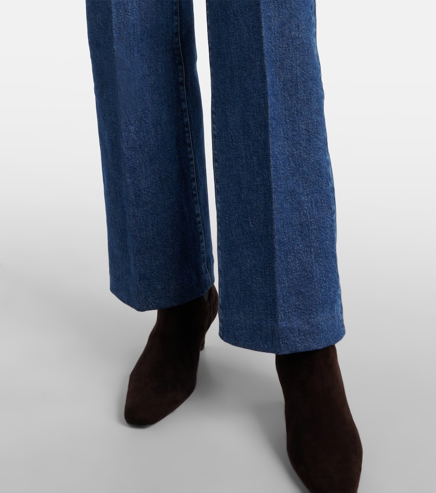 Frame The Refined High Rise Jeans In Saturn In Blue