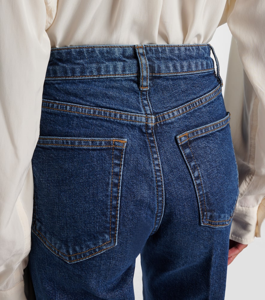 Frame The Refined High Rise Jeans In Saturn In Blue