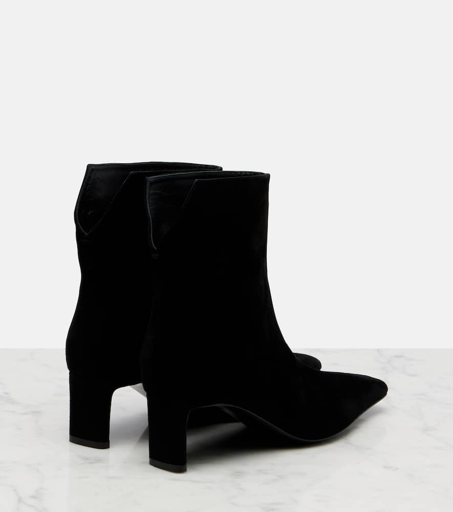 Khaite Ankle Boots Ona 55 Aus Veloursleder In Animal Print