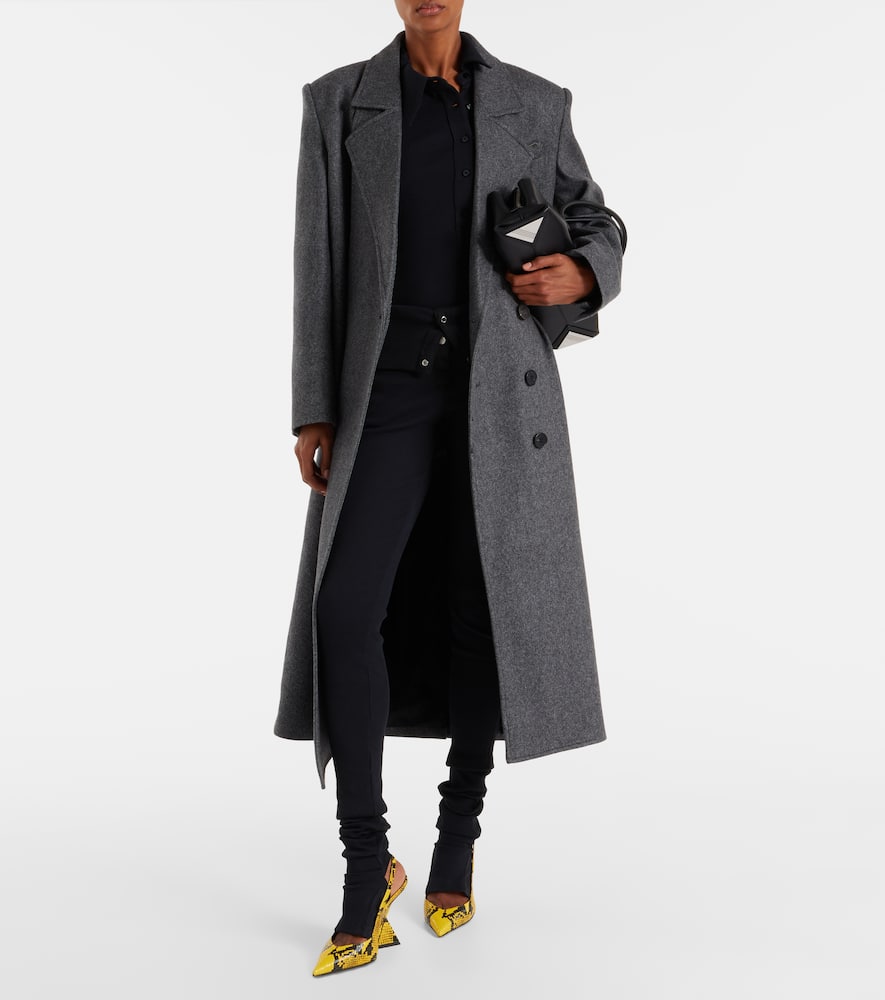 Attico High-rise Cotton Jersey Stirrup Leggings In Black